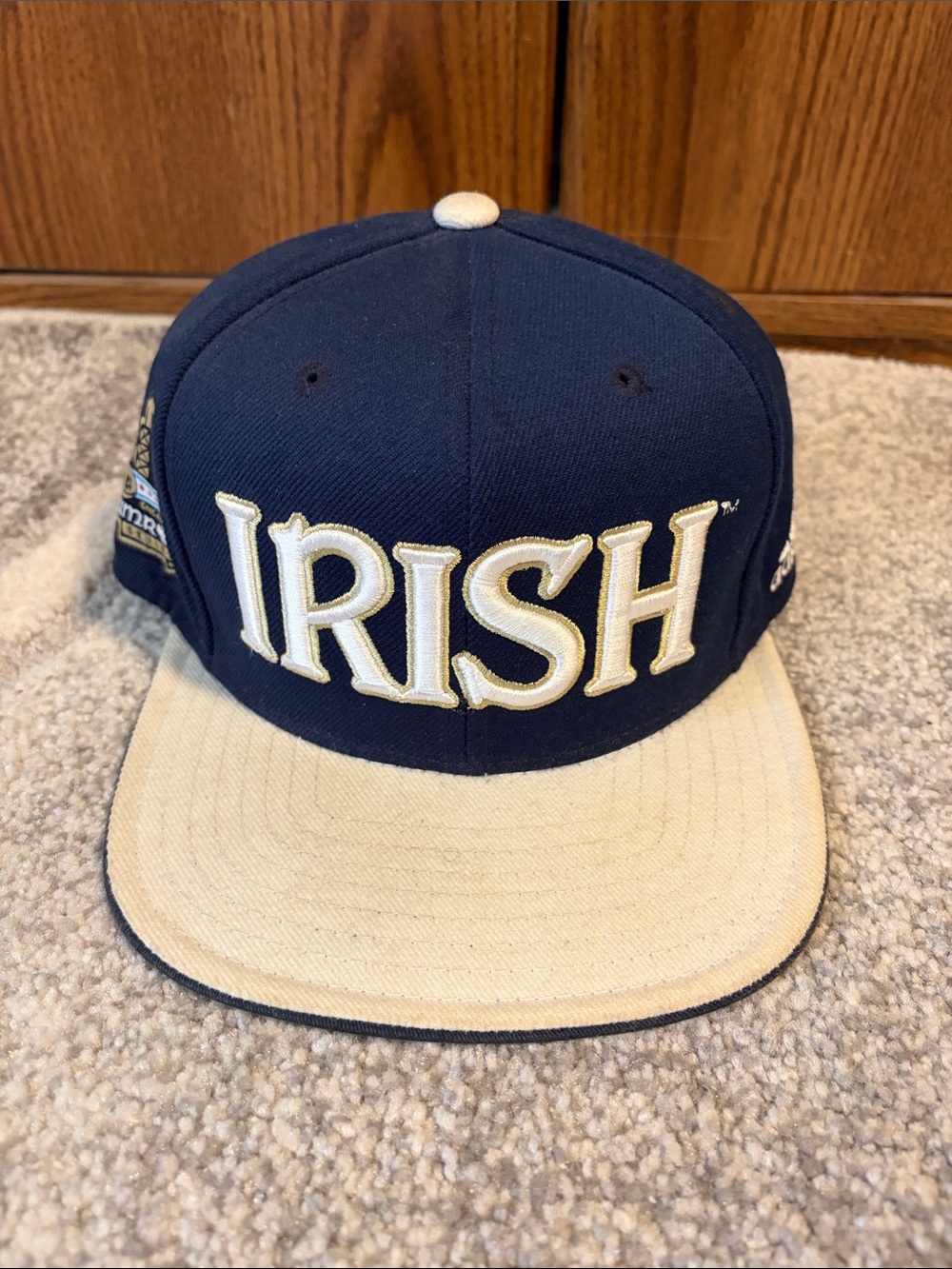 adidas Navy and Cream IRISH Snapback Hat